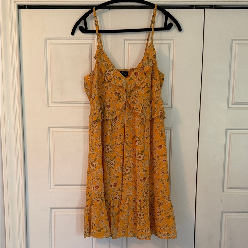 Jessica Simpson Floral Ruffle Sundress - Yellow